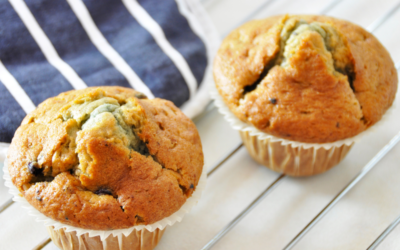 Healthy Banana and Blueberry Muffins