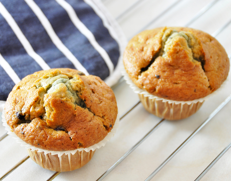 Healthy Banana and Blueberry Muffins