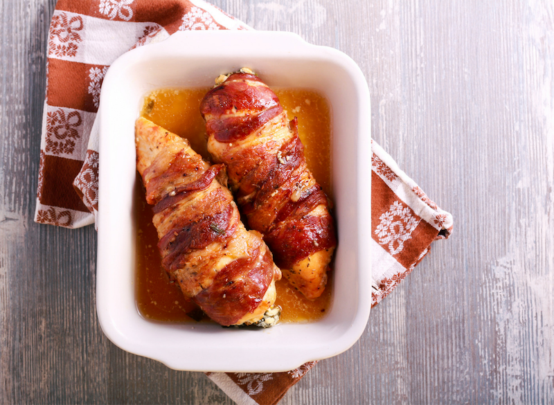 Easy Bacon Wrapped Chicken