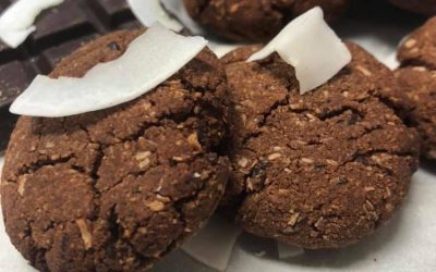 Guilt free Double Chocolate and Coconut cookies